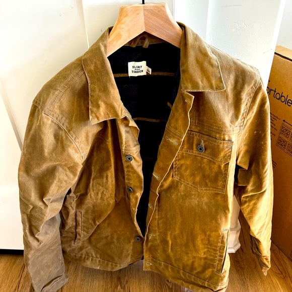 Flint & Tinder Wax Coat - Brown - Picture 4 of 5